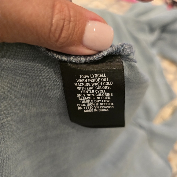 Women's Denim Off the Shoulder Dress by Mossimo, Size Medium - Picture 5 of 8